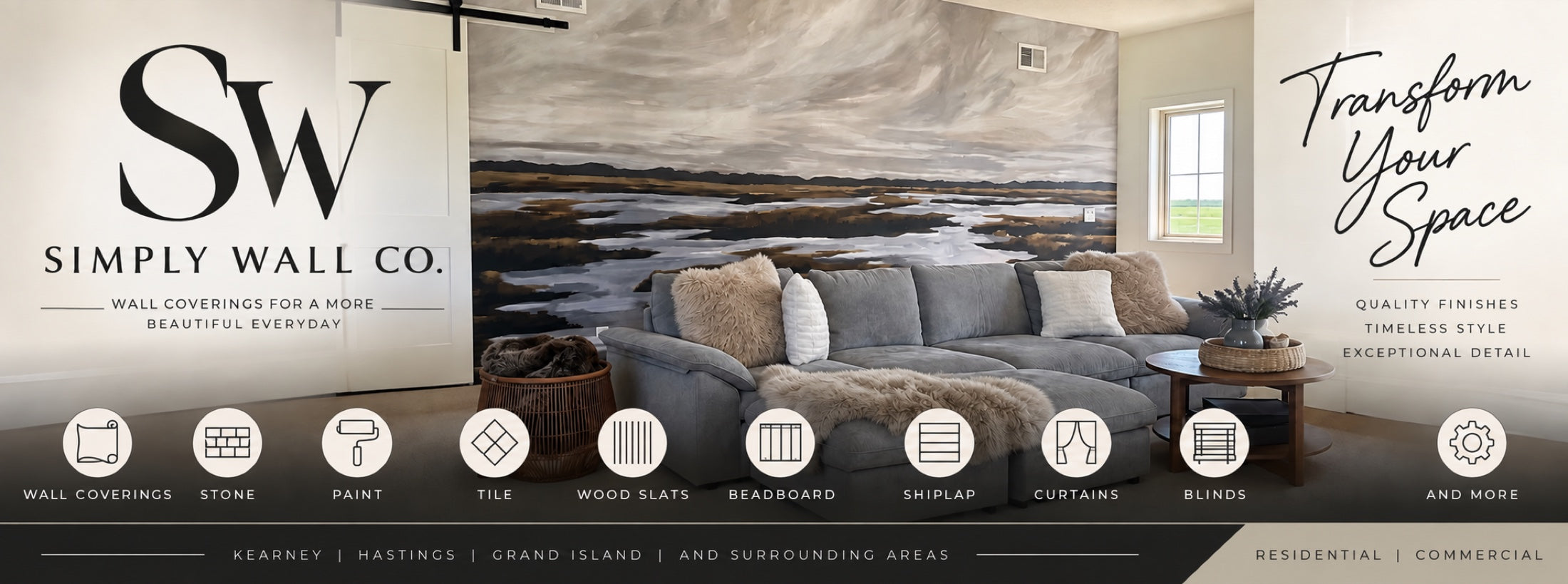 Simply Wall Co. — wall coverings & finishes, Kearney, Hastings & Grand Island, NE