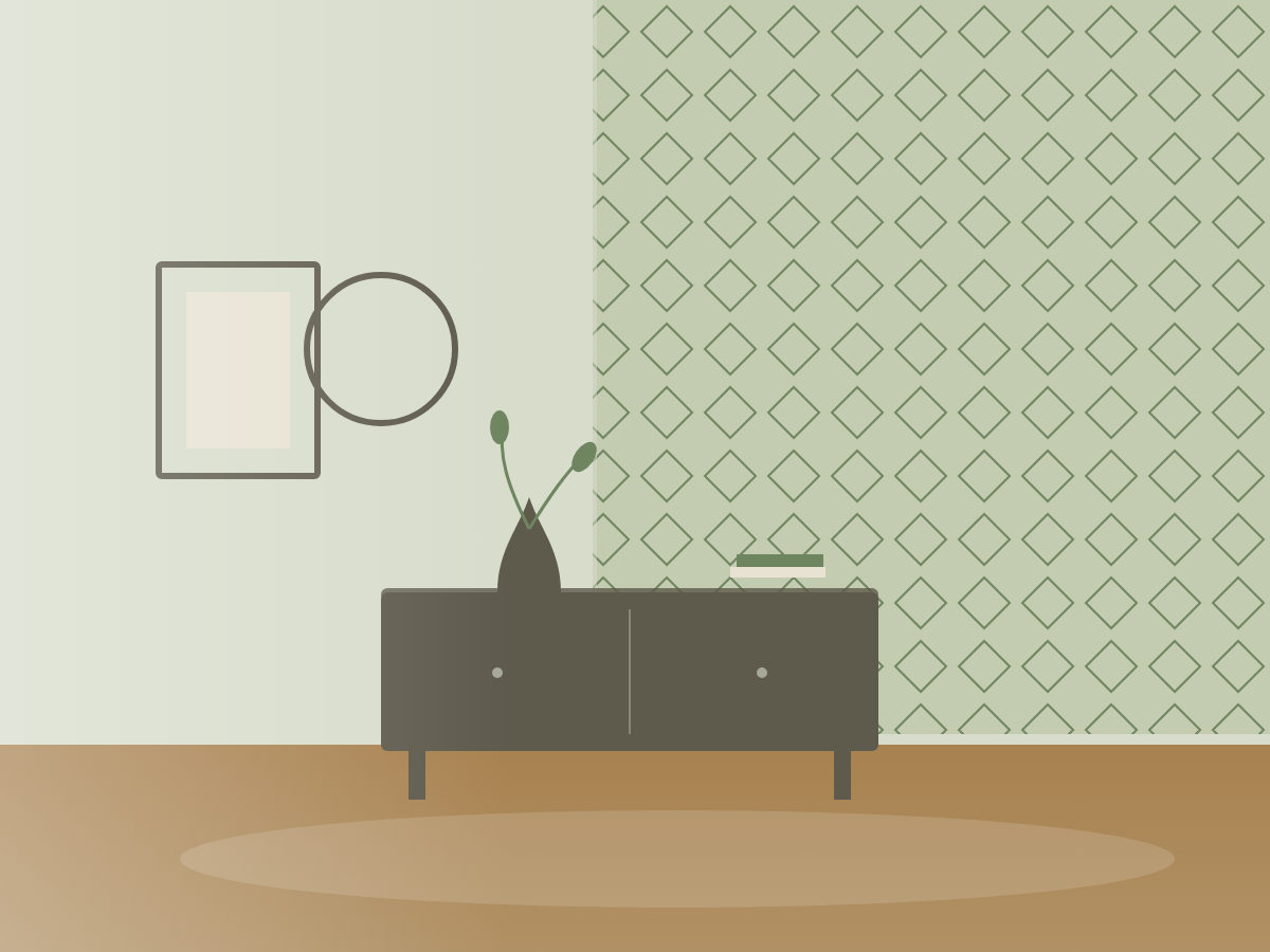 Powder room mural — Hastings